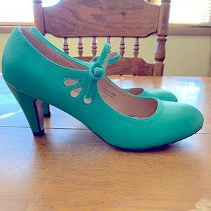 Vintage Retro Round Toe Shoe With Ankle Strap- Pixie By J. Adams